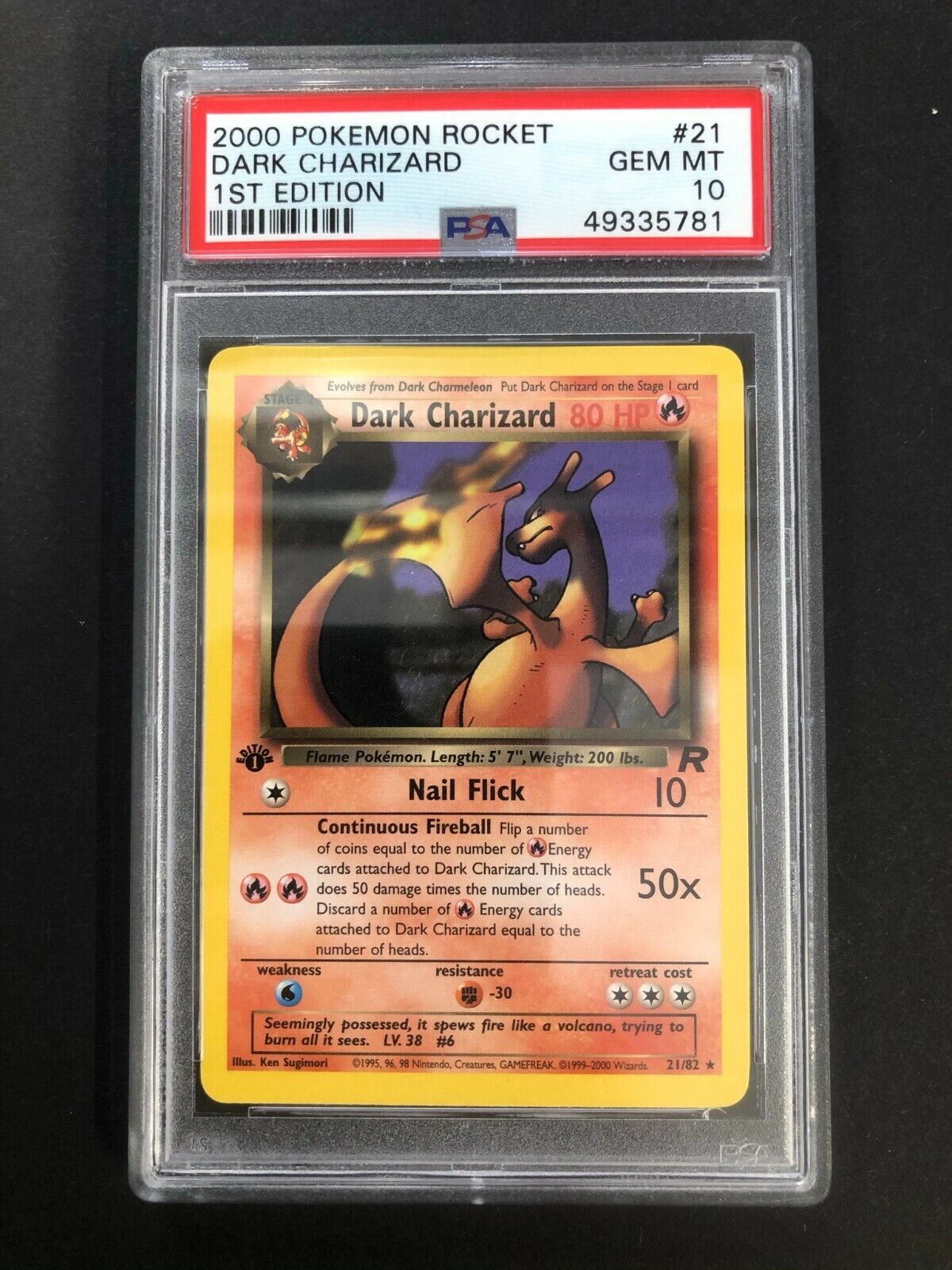 PSA10 Dark Charizard Pokemon Team Rocket 1st Edition Holo #4